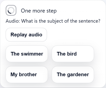 Audio Subject CAPTCHA